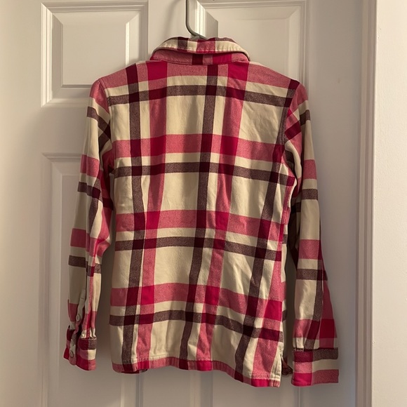 Patagonia Womens pink fjord Flannel shirt - size 2 - Picture 3 of 8